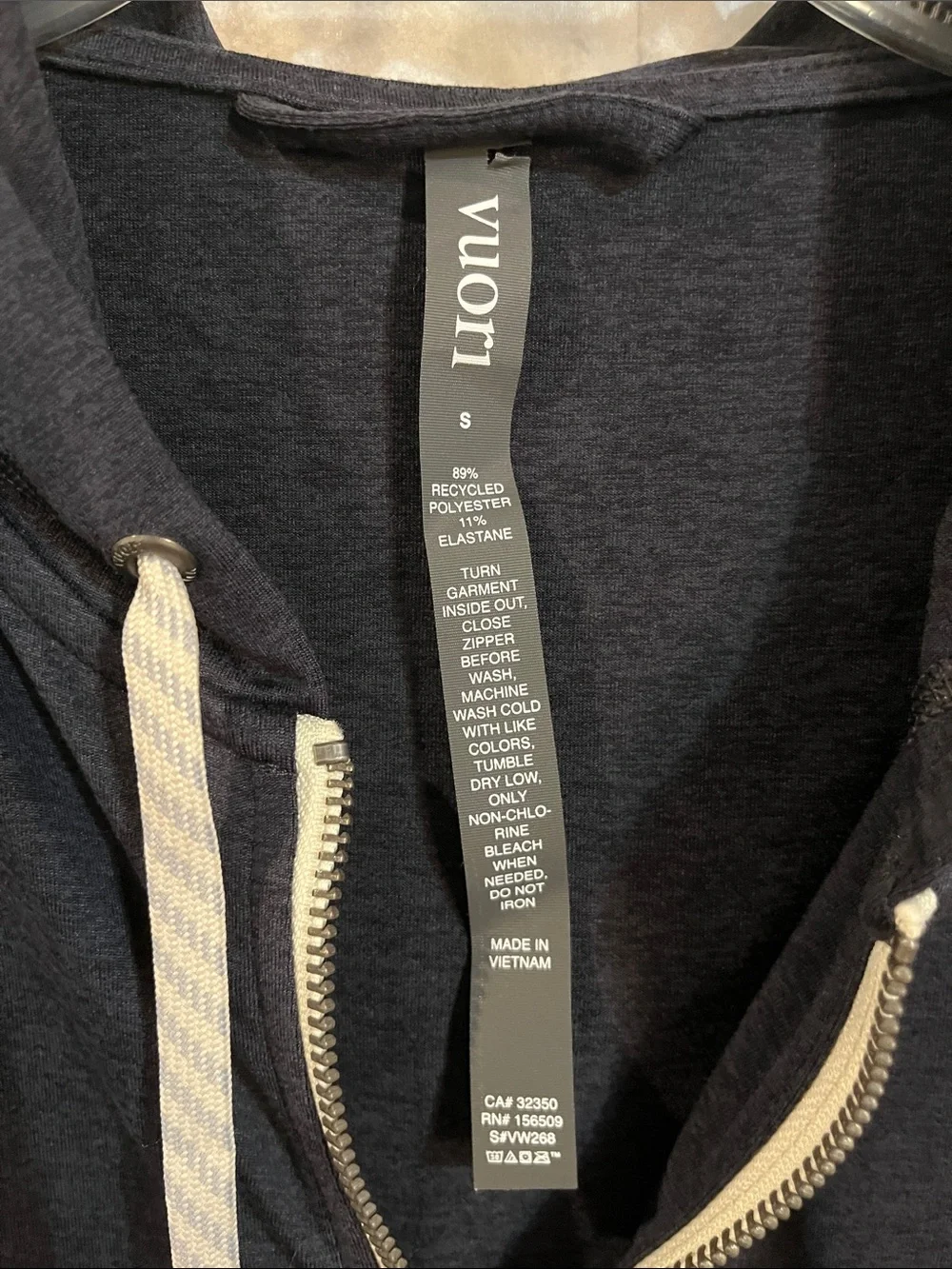 NWT vuori halo performance hoodie 2.0 heathered blue - Picture 4 of 6